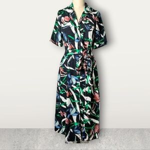 Walter Baker Valencia A-Line Shirt Dress Sz X-Large NWT Midnight Tulip